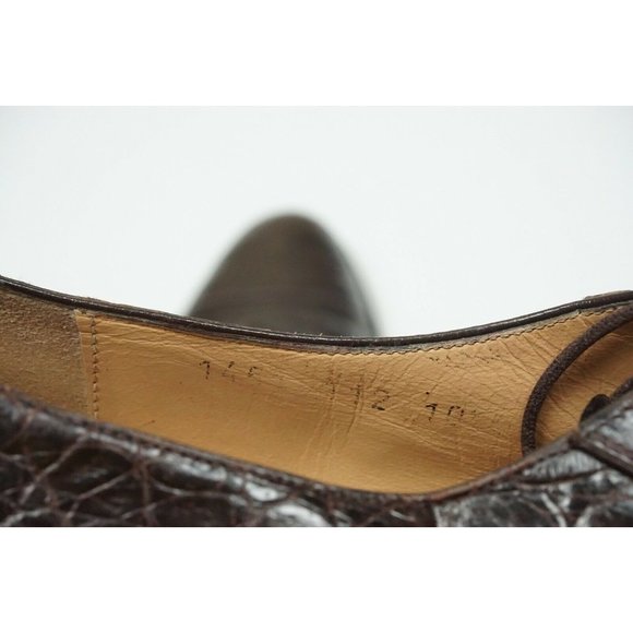 Salvatore Ferragamo Cap Toe Crocodile/Gator Mens Dress Shoes Sz 10D main image 4